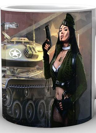 Кружка world of tanks мир танков девушка wt.02.015