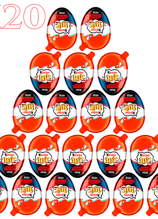 Комплект шоколадних яєць kinder joy funko netflix stranger things 20 шт по 20 г