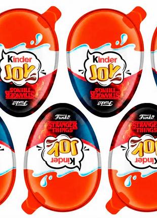 Комплект шоколадних яєць kinder joy funko netflix stranger things 6 шт по 20 г