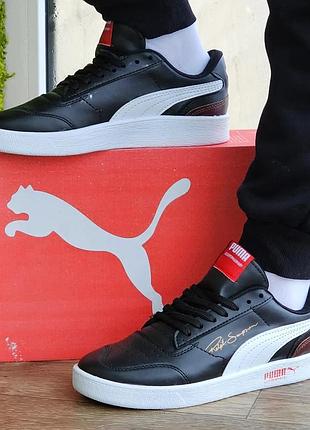 Кросівки чоловічі puma чорні шкіряні пума (розміри: 40,41,42)