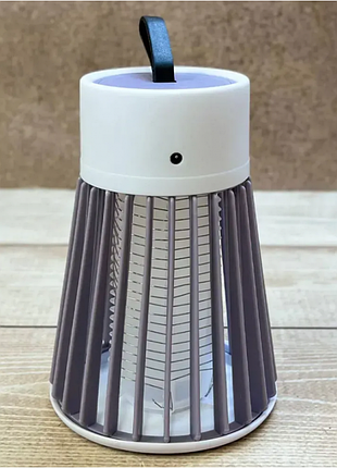 Електричний знищувач комах для дому electronic shock mosquito killing lamp 220v сірий