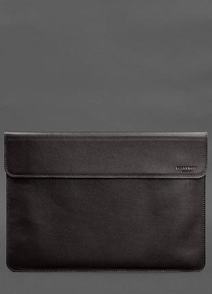 Кожаный чехол-конверт на магнитах для macbook air 15 (2023) темно-коричневый