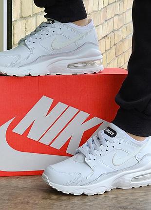 Женские белые кроссовки nike air max 93 кожаные найк (размеры: 37,38,41) видео обзор - 93-7