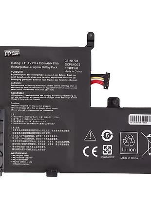 Акумулятор powerplant для ноутбуків asus zenbook flip ux561 (c31n1703) 11.4v 4150mah