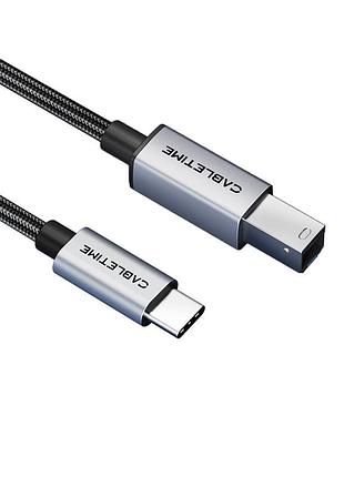 Кабель для принтера cabletime usb 2.0 type-c (m) - b print, 2 м (ca16l)