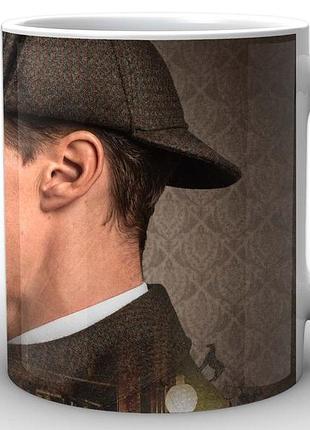 Кружка geek land белая шерлок холмс sherlock с трубкой sh.002.08