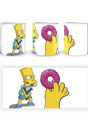 Кухоль сімпсони the simpsons барт з рогаткою та пончик cp 03.378.154