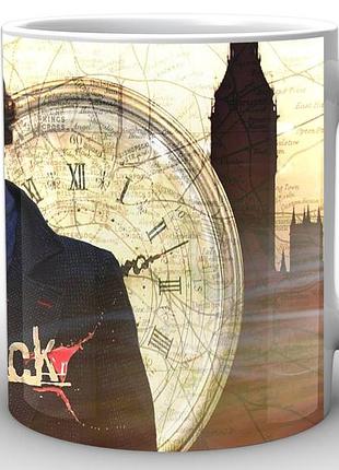 Кружка geek land белая шерлок холмс sherlock часы sh.002.24