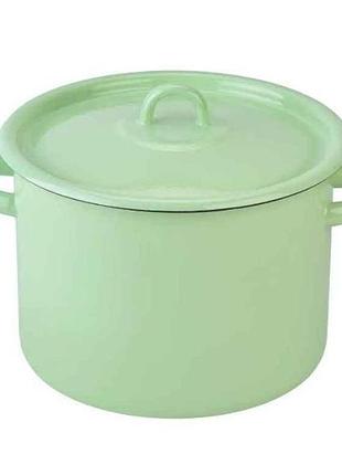 Каструля ем. 7л /4 цилиндрическая с полой ручкой на крышке мятная прохлада i16201/4 тм idilia
