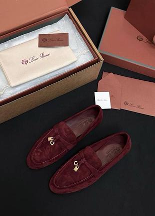 Жіночі класичні лофери з натуральної замші loro piana