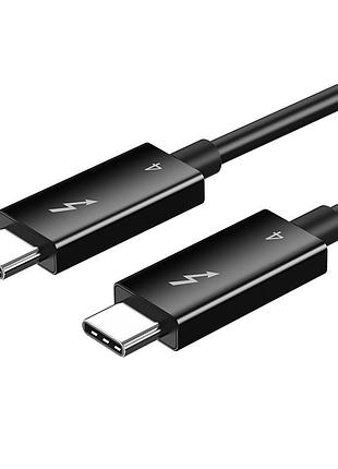 Кабель cabletime thunderbolt 4, type-c - type-c, 40gbps, 100w, 20v/ 5a, 8k/60hz, 1 м (ct40h)