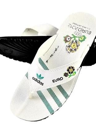 Чоловічі шльопанці тапочки adidas сланці в'єтнамки адідас білі (розміри: 41)