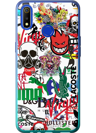 Чохол на realme 3 many different logos "4022u-1869-851"