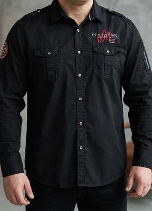 Стильная мужская рубашка "independent" хлопок 3xl – 4xl