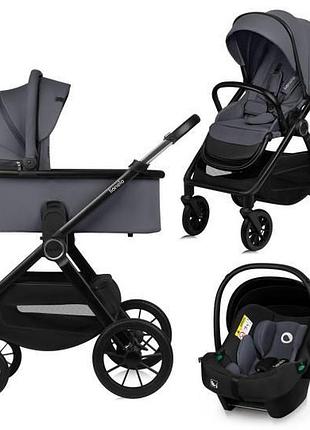 Універсальна коляска 3 в 1 lionelo layla 3in1 grey stone
