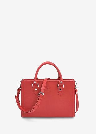 Женская кожаная сумка fancy красный saffiano
