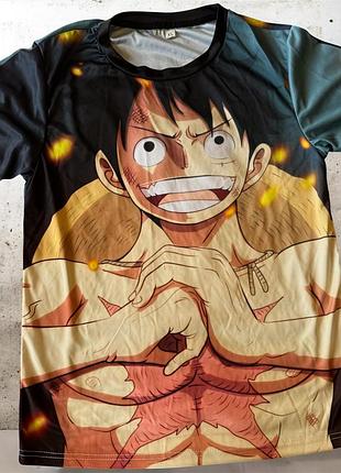 Футболка one piece / ван піс (монкі д. луффі), розмір 46 (реальні заміри в описі)