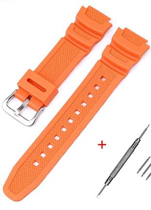 Ремешок для casio g-shock ae-1000/1200 orange si