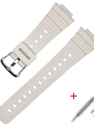 Ремінець для casio g-shock dw-5600 white si