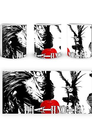 Кружка death note тетрадь смерти рюк черно-белый с яблоком cp 03.380.555
