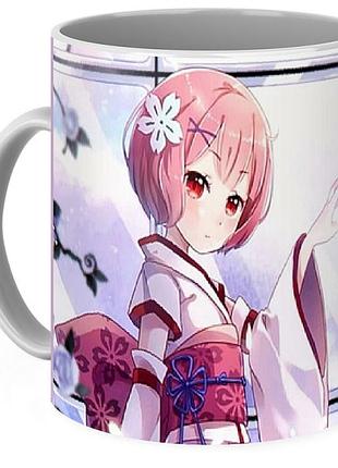 Кружка geekland життя з нуля в альтернативному світі re:zero рам та рем rz.02.04