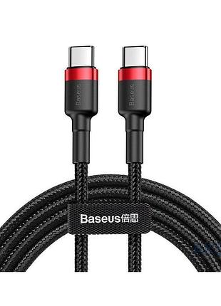 Кабель baseus cafule usb cable type-c-type-c 3a 2m red+black