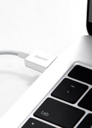 Кабель baseus superior series fast charging data cable usb to ip 2.4a 2m white 9