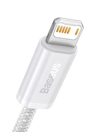 Кабель baseus dynamic series fast charging data cable usb to ip 2.4a 2m white 3