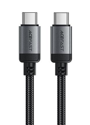 Кабель acefast c20-03 usb-c to usb-c aluminum alloy charging data cable black