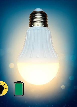 Led-лампа акумуляторна smartcharge e27 5w, смарт-лампочка на акумуляторі — аварійна лампа