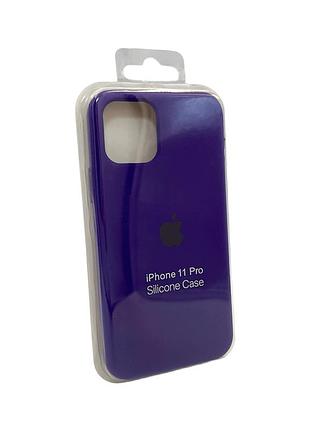 Чохол для смартфона silicone full case aa open cam for apple iphone 11 pro кругл 22,dark purple 2