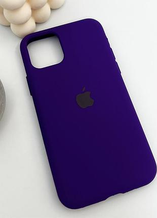 Чохол для смартфона silicone full case aa open cam for apple iphone 11 pro кругл 22,dark purple 4