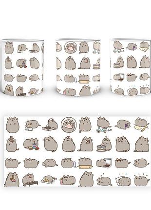 Кухоль geek land pusheen пушин багато котів рс.02.377