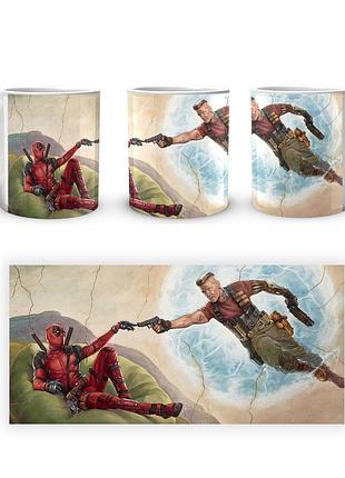 Кружка geekland дэдпул deadpool и кейбл тянут руки cp.04.407