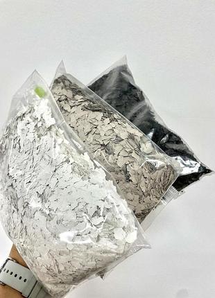 Чипсы (флоки) для пола и стен 1кг серый 2