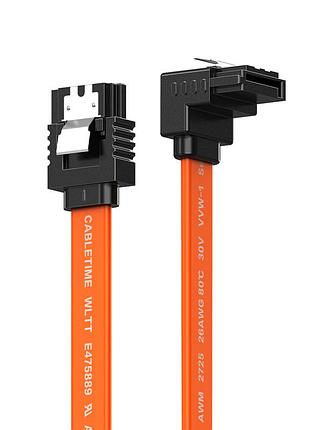 Кабель cabletime sata 3.0, прямой угол, 0.5 м (cas1e)