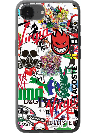 Чохол на iphone se 4 many different logos "4022u-3652-851"