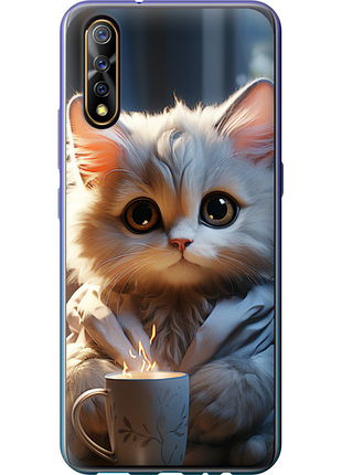 Чохол на vivo v17 neo білий кіт "5646u-1764-851"