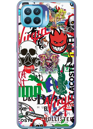 Чохол на oppo reno 4 lite many different logos "4022u-2099-851"