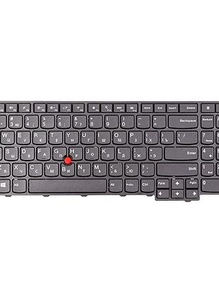 Клавіатура для ноутбука lenovo thinkpad l560, чорна, чорний фрейм