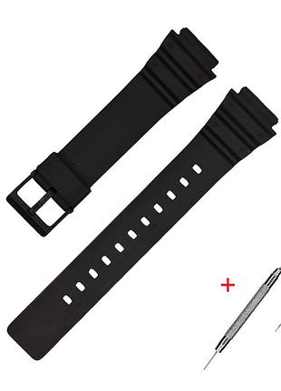 Ремінець для casio mrw-200h 18mm all black