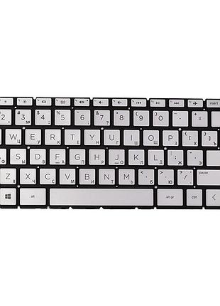 Клавиатура для ноутбука hp pavilion x360 14-cd, серебристый, подсветка