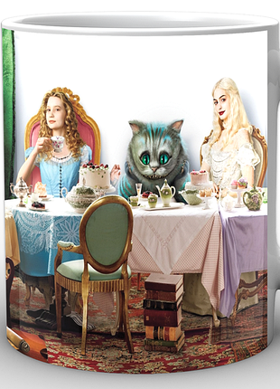 Кружка geekland белая алиса в стране чудес alice in wonderland чаепитие aw.02.007