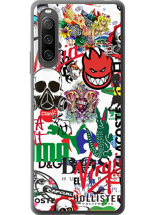 Чохол на sony xperia 10 iv many different logos "4022u-2789-851"