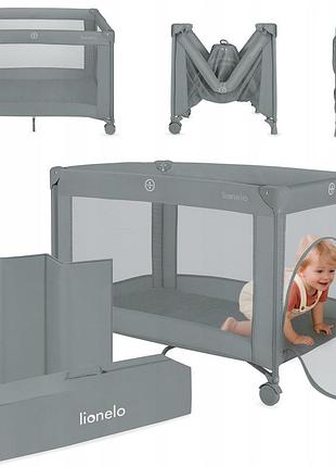 Манеж lionelo amelie grey concrete