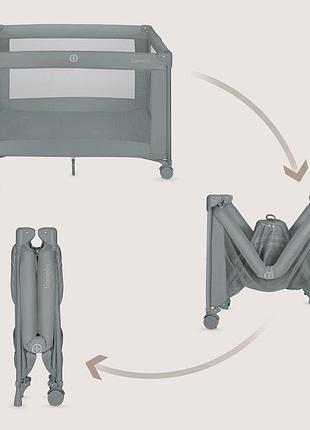 Манеж lionelo amelie grey concrete 2