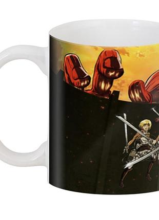 Кружка geek land белая атака титанов attack on titan колоссальный титан at.02.35