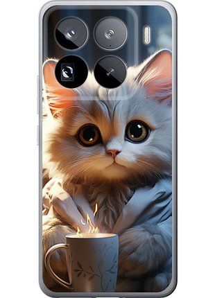 Чехол на xiaomi 15 pro белый кот "5646u-3879-851"