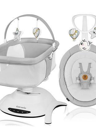 Колыбель-кровать lionelo bella set grey concrete
