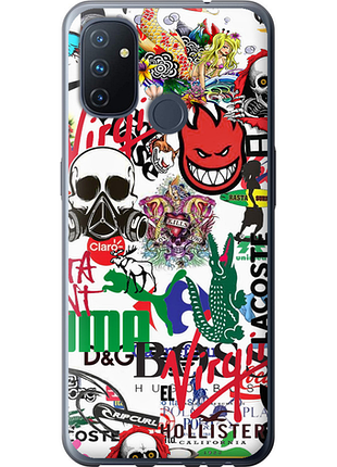 Чохол на oneplus nord n100 many different logos "4022u-2130-851"